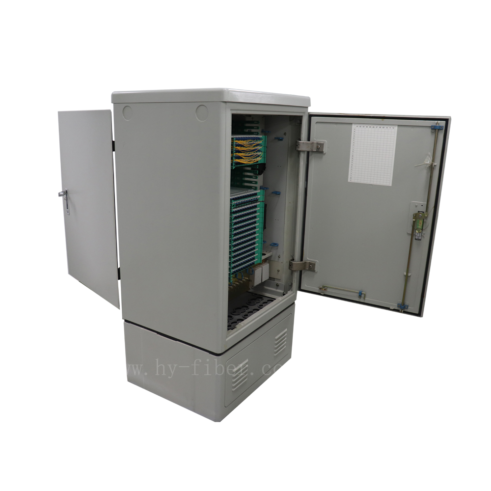 HY-18-C576B 576 Core Fiber Optical SMC Cabinet Front and Back Doors